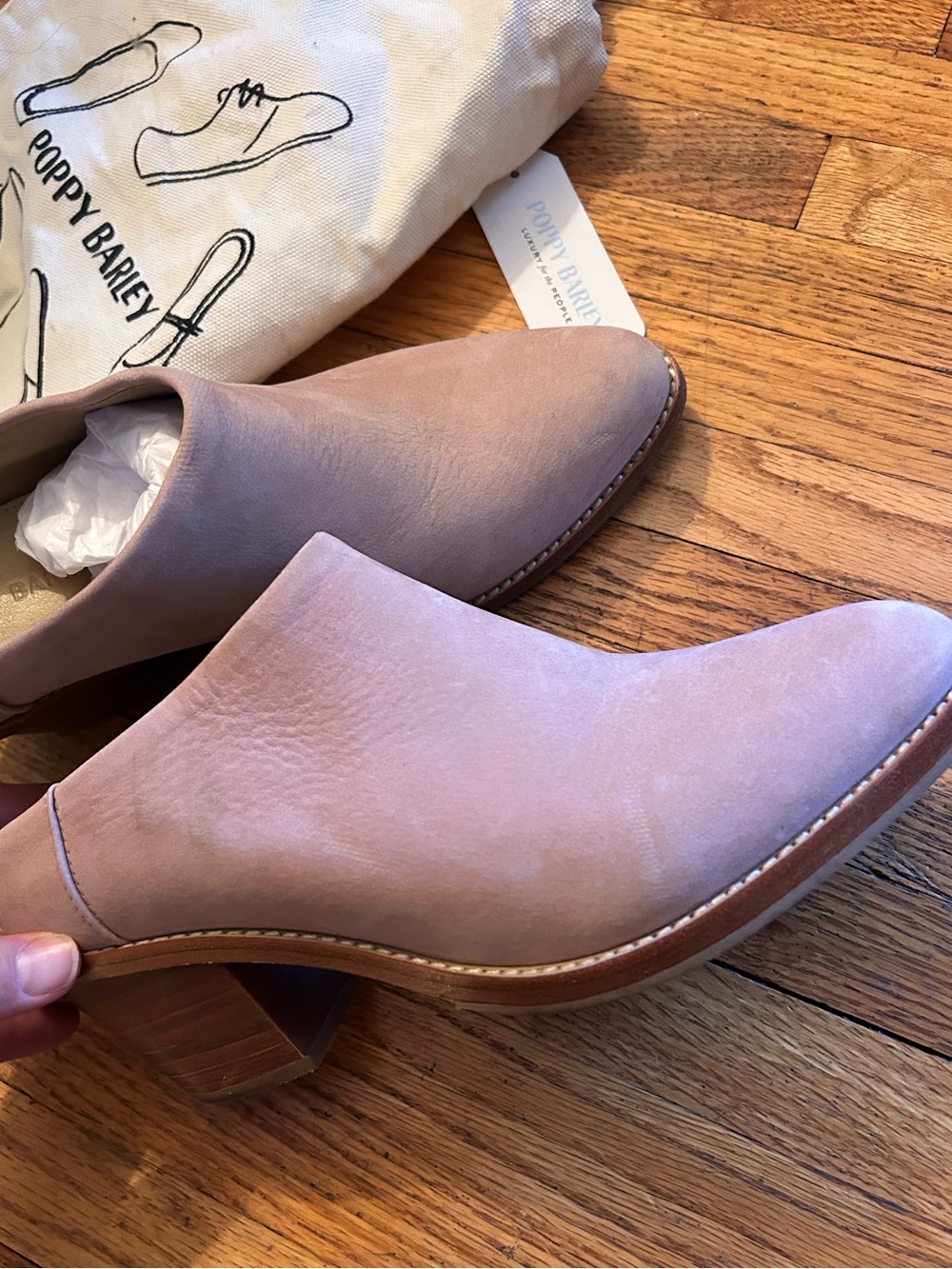 Poppy Barley Heeled Mule